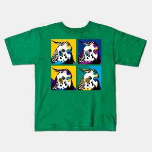 Pop Budgerigar Art - Cool Birds Kids T-Shirt